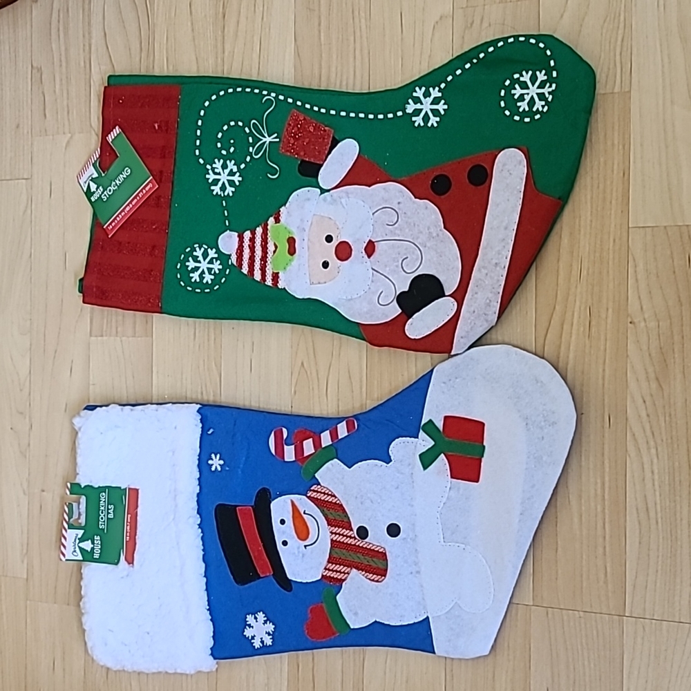Two pack of Christmas Stocking, Christmas Stocking Bag Gift Bags